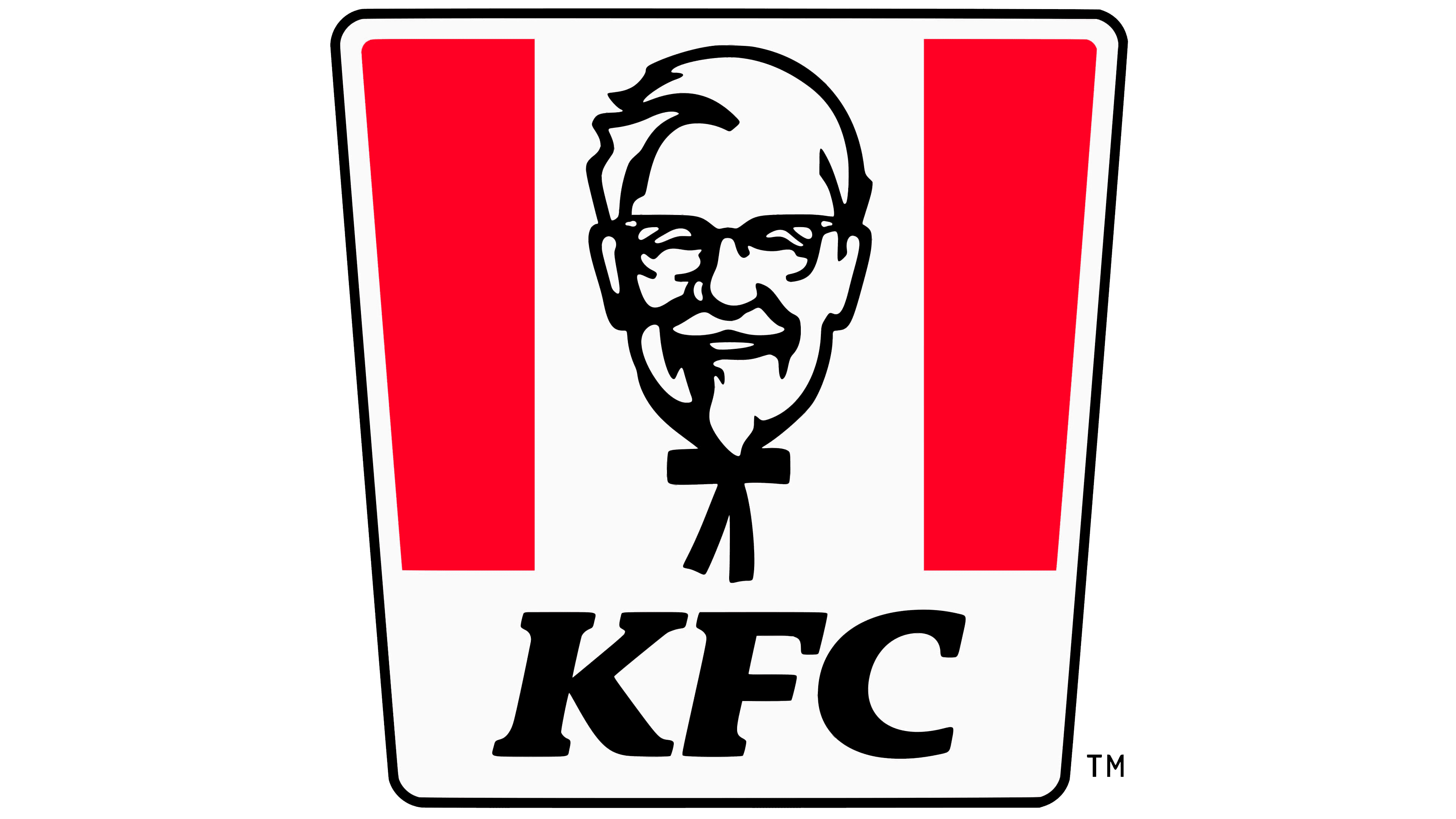A kfc logo with the word 