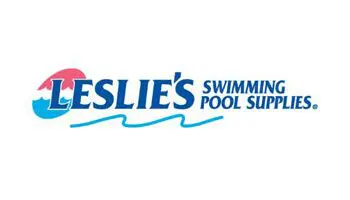 A logo for leslie 's swimming pool supplies.